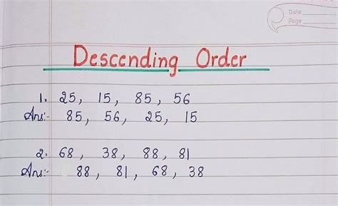 Ascending and Descending Order: A Comprehensive Guide