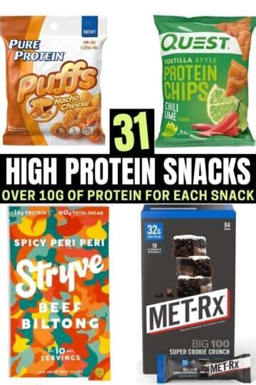 31 High Protein Snacks With Over 10g Protein Each