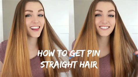 How To Get Pin Straight Hair Flat Iron Tutorial Youtube