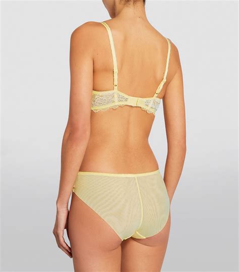 Womens Wacoal Yellow Lace Perfection Underwire Bra Harrods UK