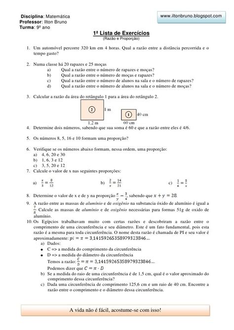 Pin Em Razão E Proporção