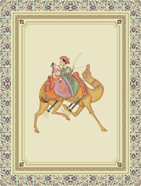 mughal art miniature stock illustrations  mughal art miniature