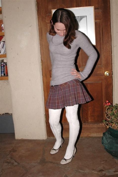 Beautiful Crossdressers White Tights