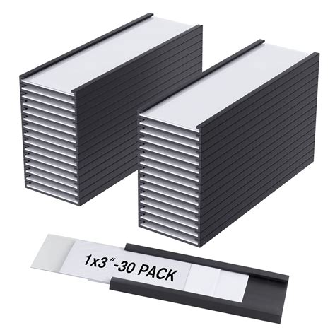 Buy MaxGear 30 Pack C Channel Magnetic Label Holders 1 X 3 Inch