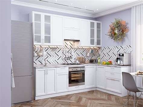Купить модульную кухню Сканди-04 White Softwood.