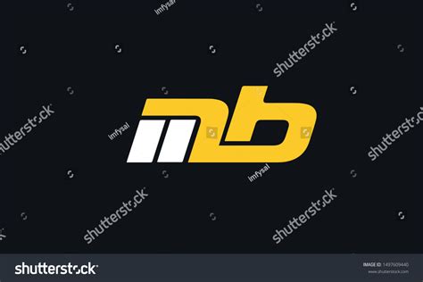 Mb M B Letter Logo Design Stock Vector Royalty Free