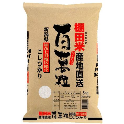 米 お米 5kg 令和5年産 百萬粒 新潟県産棚田米 こしひかり 5kg 一部地域送料無料 北海道 東北 四国 九州 沖縄 離島は追加送料あり