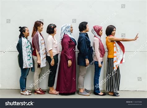 Group Portrait Diverse Asian Women Malay Stock Photo 1126374086