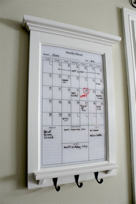 Wall Decor White Perpetual Dry Erase Calendar Family Planner