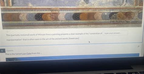 This (partially restored) work of Minoan fresco | Chegg.com