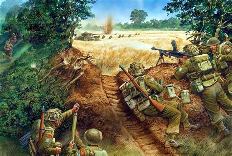 Bren - Солдаты подразделения канадской армии отражают атаку дивизии ...