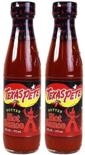 Texas Pete Hotter Hot Sauce 6 Oz 2 Pack Authentic Spicy Flavor Ebay