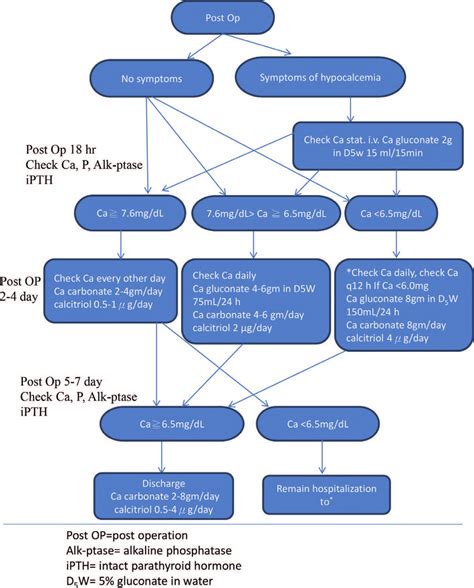 The clinical algorithm for the treatment of hypocalcemia after total ...