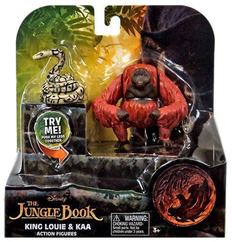 Disney The Jungle Book 2016 Movie King Louie Kaa 3 Figure 2 Pack Just Play - ToyWiz