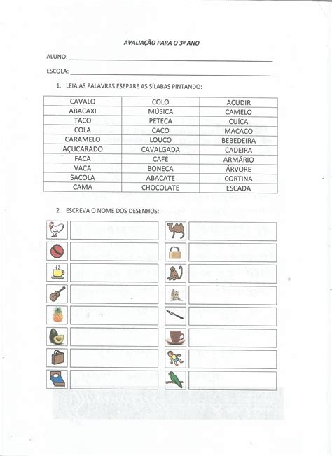 InclusÃo AvaliaÇÃo Adaptada Para O 3o Ano