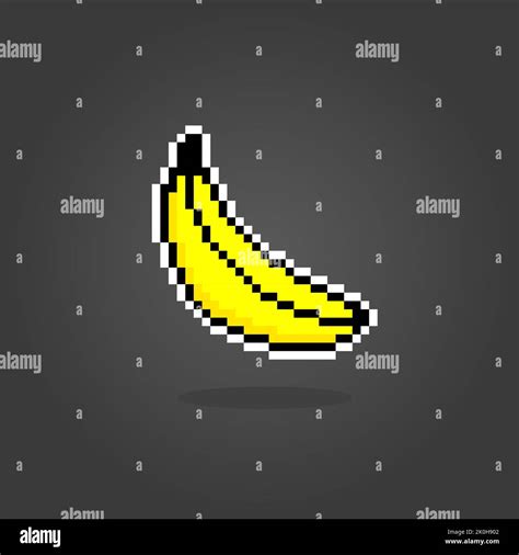 Banana Pixels Vector Illustration Of 8 Bit Game Assets Stock Vector