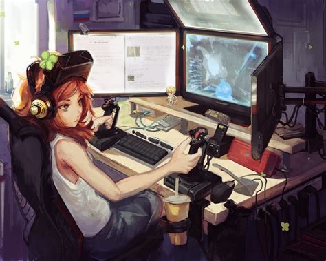 🔥 [30+] Gamer Girl Anime Cat Wallpapers | WallpaperSafari