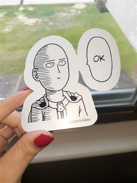 One Punch Man Saitama Sticker Waterproof Decal For Etsy