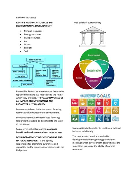 Natural resources, sustainability, earth's atmosphere