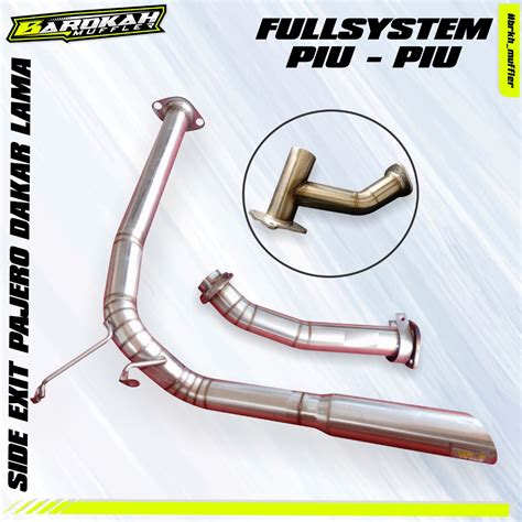 Jual Knalpot Fullsystem Side Exit Downpipe Model Piu Piu Pajero Dakar