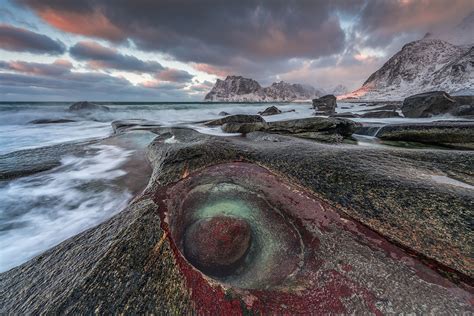 Dragon S Eye Uttakleiv Beach Lofoten Norway Jeremiasz Gadek