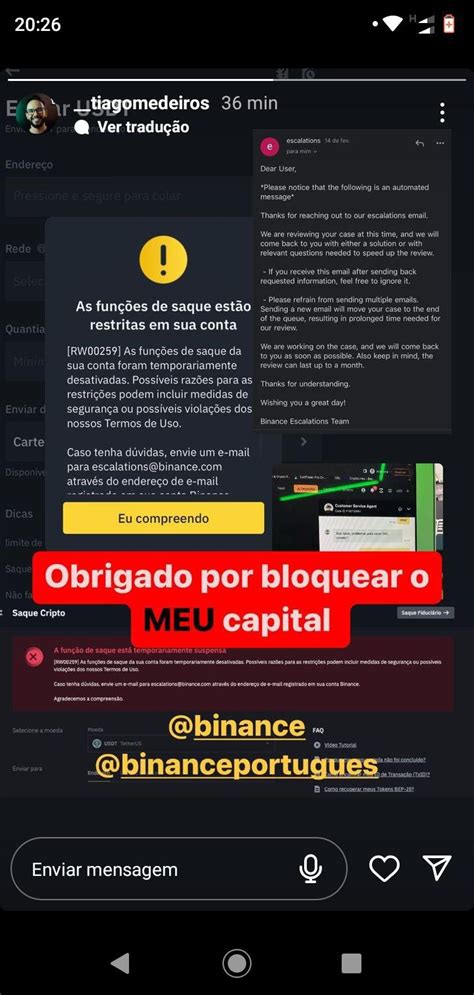 Binance bloqueou contas de líderes da Braiscompany antes de operação da