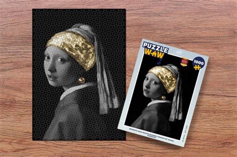 Puzzel Meisje Met De Parel Johannes Vermeer Goud Legpuzzel