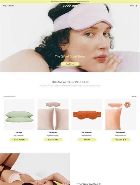 good side ecommerce website design gallery tech inspiration