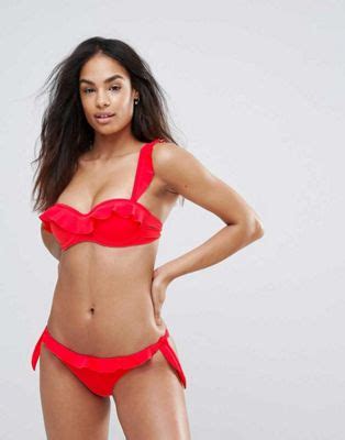 River Island Bikini Met Balconette En Ruches Asos