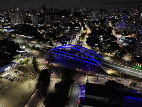 Famous Suspension Bridge At Downtown Osasco In Sao Paulo Brazil