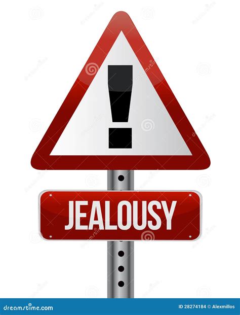 Warning Sign With A Jealousy Stock Illustration Illustration Of Home