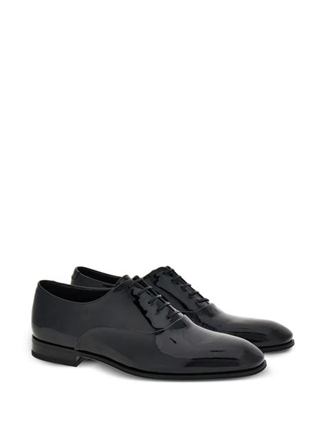 Ferragamo Patent Finish Oxford Shoes Black Farfetch