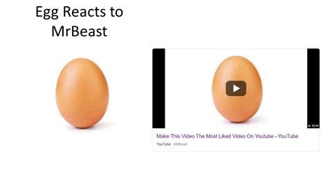 Egg Reacts To Mrbeast Make This Video The Most Liked Video On Youtube