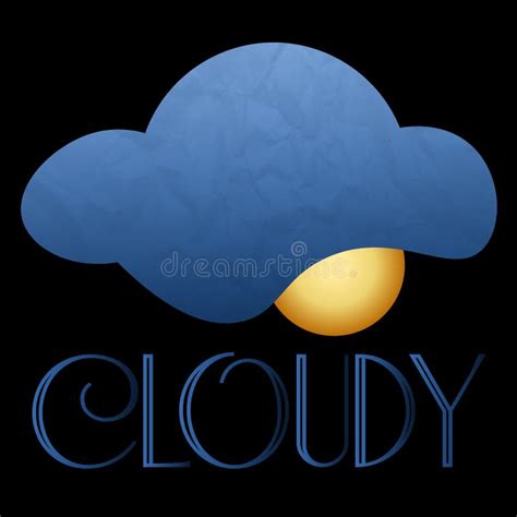 Sun and cloud logo stock illustration. Illustration of illustration ...