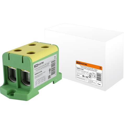 Силовая вводная клемма TDM ELECTRIC КВС 4 ввода, 16-95 кв.мм., желтая ...