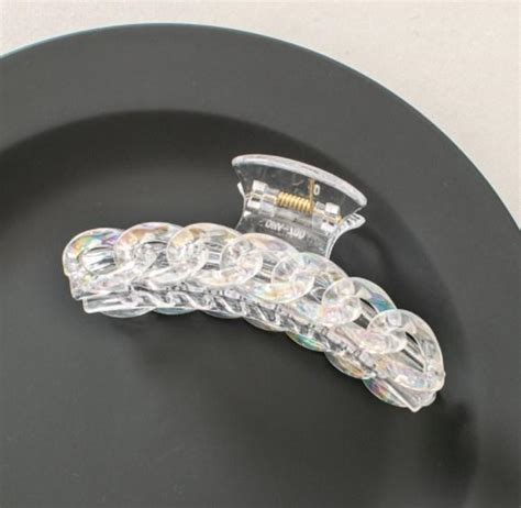 Крабик для волос цепь/ прозрачный/ заколка для волос – купить онлайн на ...