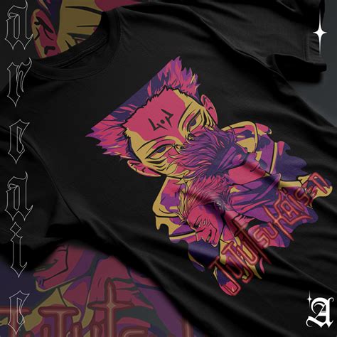 Camiseta Basica Algodao Jujutsu Kaisen Ryomen Sukuna X Satoru Gojo Luta