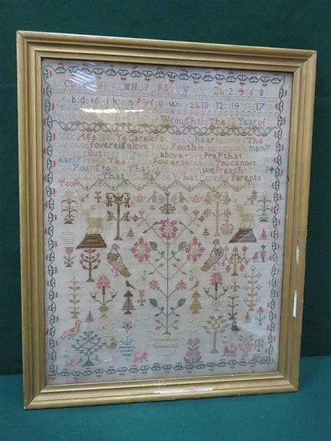 Framed Sampler 1807 Approximately 43cm X 33cm Antique Samplers