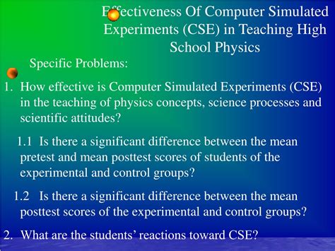 Ppt Effectiveness Of Computer Simulated Experiments Cse In Teaching