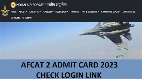 AFCAT 2 Admit Card 2023 OUT On Afcat Cdac In Check Login Link Here