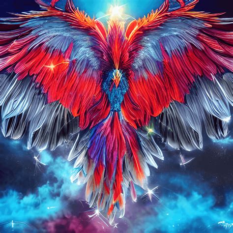 Majestic Phoenix Rising From The Ashes · Creative Fabrica