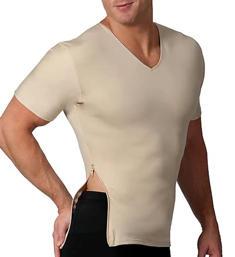 V-Neck Compression Shirt With Side Zipper