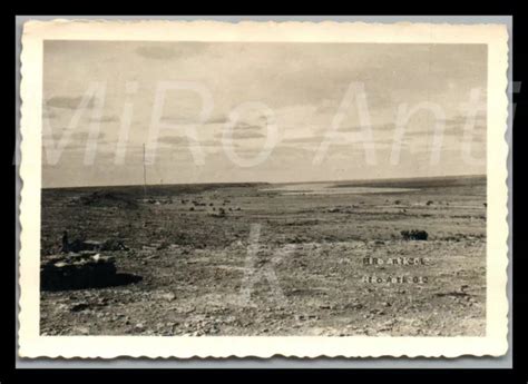 FOTO WK2 DAK Afrikakorps Stellung in der Wüste mit Funkmast L121L