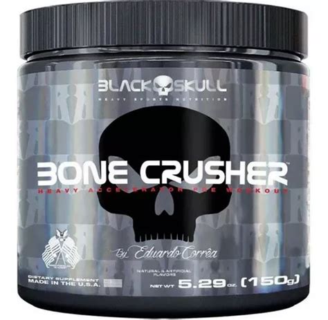 Bone Crusher Black Skull pré Treino Extra Forte 150g MercadoLivre