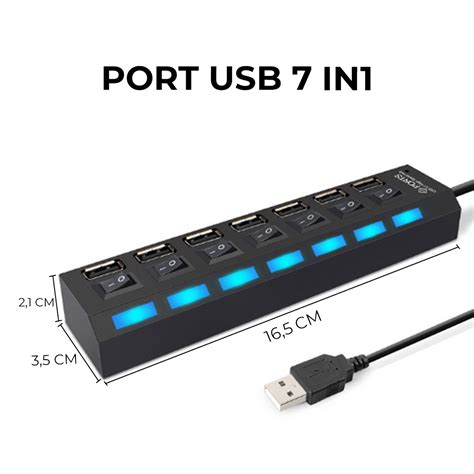 Jual Usb Hub Tombol On Off Adapter Port Usb Portable Colokan Sambungan