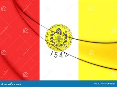 Flag of San Diego California, USA. Stock Illustration - Illustration of ...