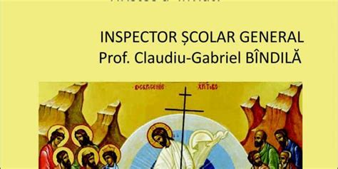 Inspectoratul Școlar Județean Mureș Mesaj de Sfânta Sărbătoare a