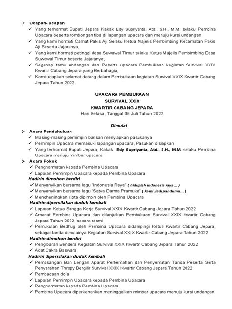 Naskah Pembawa Acara | PDF