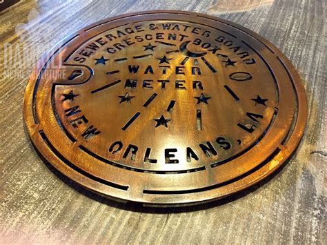 New Orleans Water Meter Cover Meter Box Metal by DamrillMetalArt