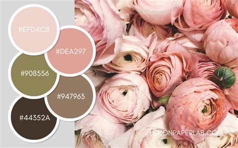 Color Palette #105 - Pink Roses - Lemon Paper Lab